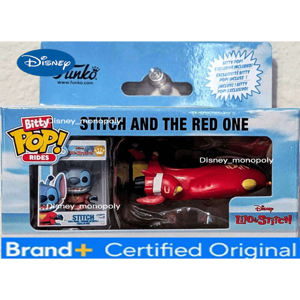 Disney Funko Rides And The Red One Lilo & Stitch Action Statue Doll Bitty Pop Mini Model Toy Collectible Vinyl Figures Gifts H260205