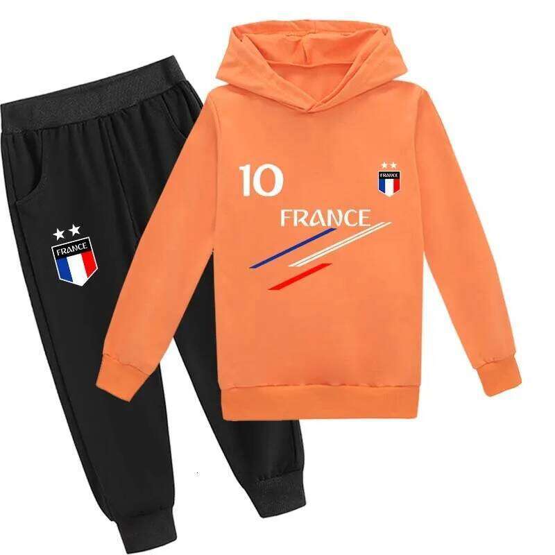 Kids Clothes France Football 10 MBP Boys Hoodie+Pants 2pcs Set Cartoon Toddler Girls Autumn Tracksuit Children Outfits X260205