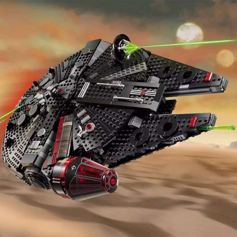 2026 New New Falcon Millennium Dark Spaceship Model Building Blocks Puzzle Assembly Battle Series Toys Adult Boy Birthday Gift 26Y0205