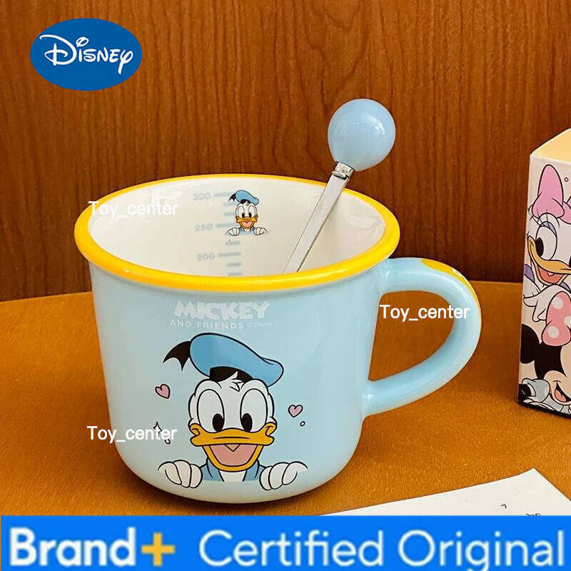 Disney Mickey Mouse Measuring Ceramic Mug 300ml With ML Markings Cute Cups Set Coffee & Milk Cartoon Home Drinkware H260205