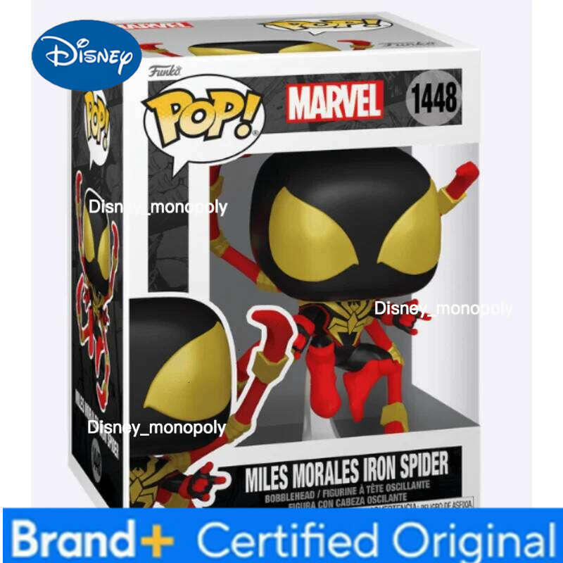 Disney Marvel Funko Pop Comics & Super Heroes Venom Miles IS Iron ManAvengerTower Toys for Boys Gift Collectible Model Ornaments H260205