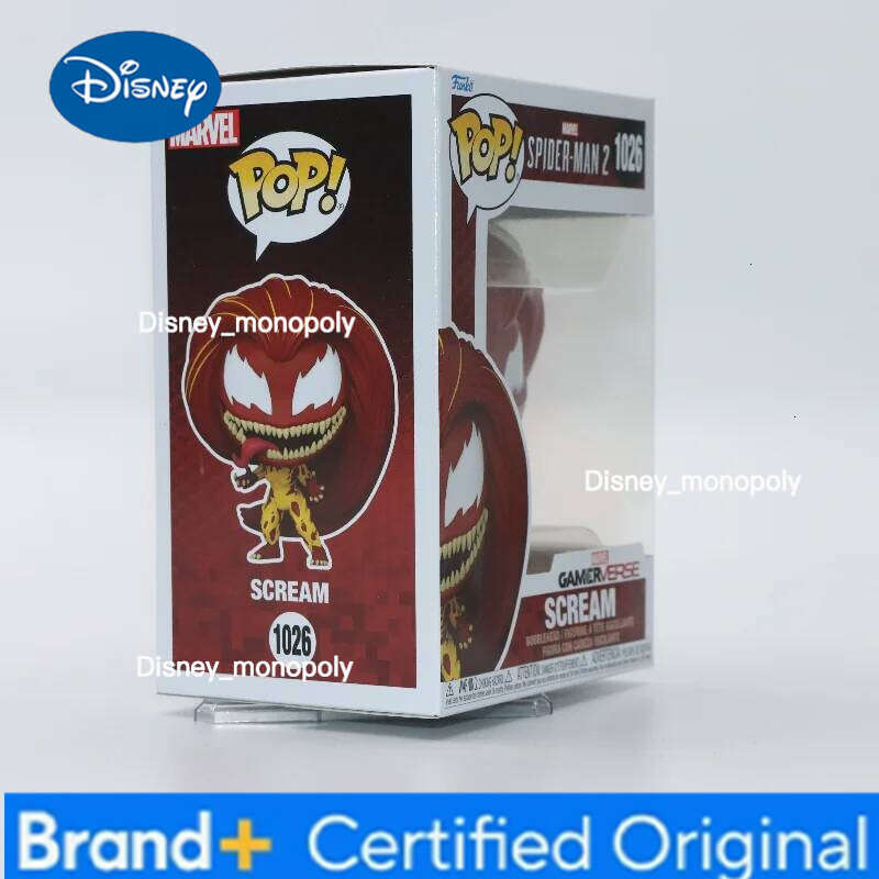 Disney Funko POP Original Marvel Spider-Man 2 Scream Collectible Figure Toy Gift for Boys Girls Kids Model Desktop Decorations H260205