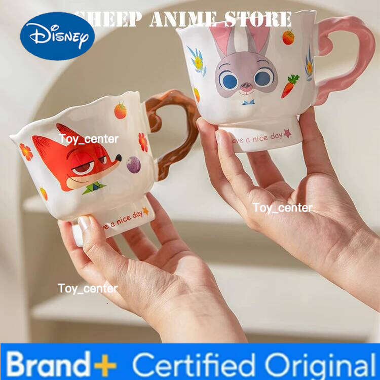 Disney Original Judy Nick Mug Cartoon Classic Movies Couple's Water Milk Coffee Cup Fan Collection Children Birthday ChristmasGifts H260205