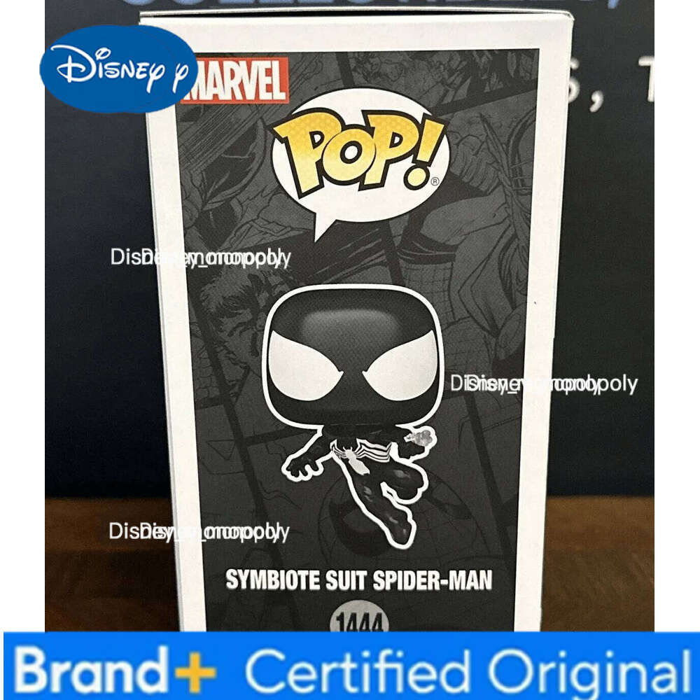 Disney Funko Pop! Marvel Symbiote Suit Spider-Man 1444 Vinyl Limited Edition Q Version Action Figure Model Toy Statue Doll Gift H260205
