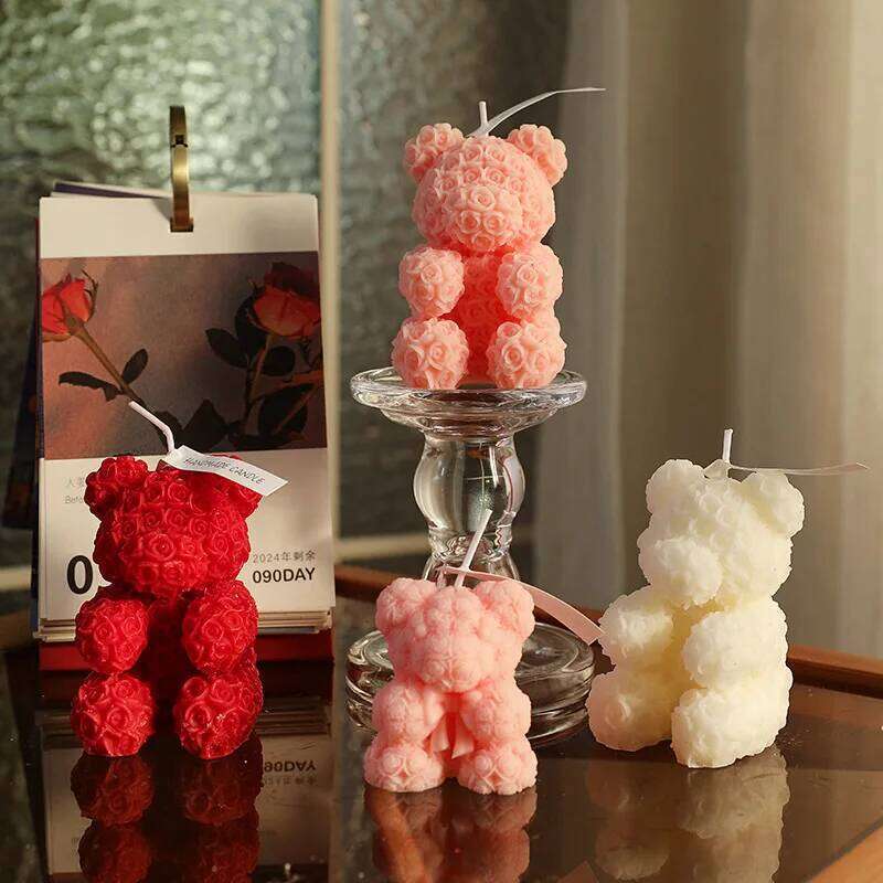 Rose Bear Home Fragrance Premium Atmosphere Birthday Gift Aromatherapy Candles S260204
