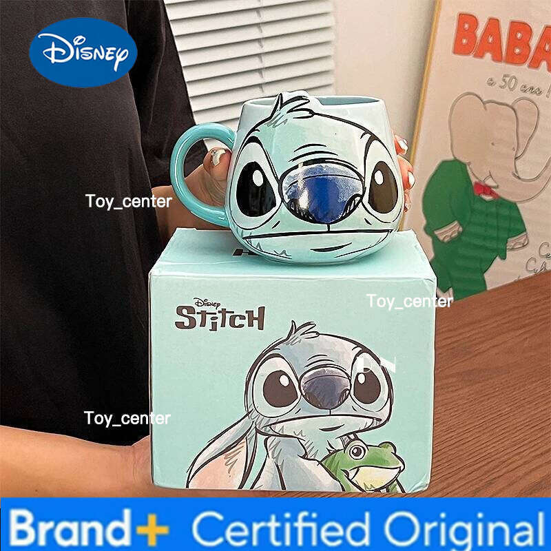 Disney Stitch Character Ceramic Mug 530ml Home And Office Use Water Cups Adorable Creative Coffee Mugs Birthday Souvenir Gift H260205