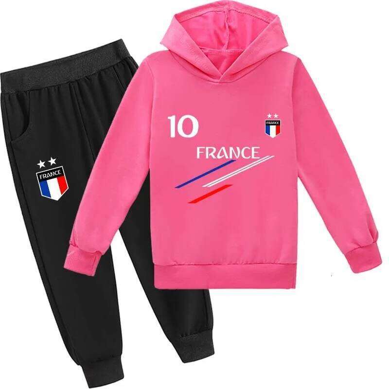 Kids Clothes France Football 10 MBP Boys Hoodie+Pants 2pcs Set Cartoon Toddler Girls Autumn Tracksuit Children Outfits X260205