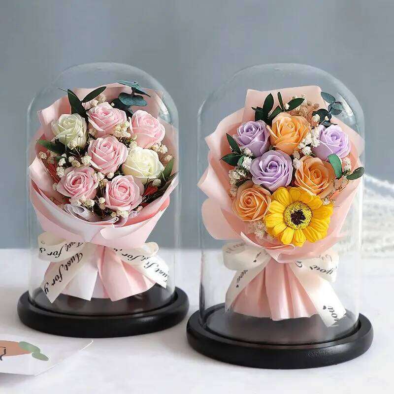 Forever Preserved Real Rose in Glass Dome Women Valentines Gifts Eternal Flower for Mother's Day Anniversary Birthday S260204