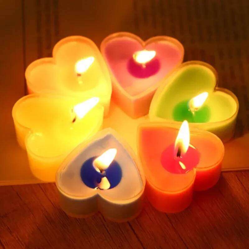 9 Creative Heart-shaped Candles/set Romantic Birthday Lover Dinner Proposal Scene Candles S260204