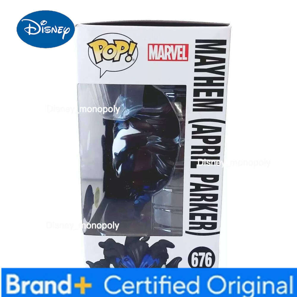 Disney Funko Pop Marvel Mayhem April Parker Venom Action Glow Limited Edition Model Toys Collectible Vinyl Figures Kids Gifts H260205