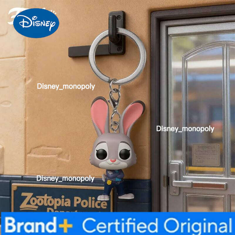 Disney Official Genuine Funko Pop Zootopia Keychain Judy Hopps Nick Wilde Action Doll Model Backpack Pendant Decoration Anime Fan Gift H260205