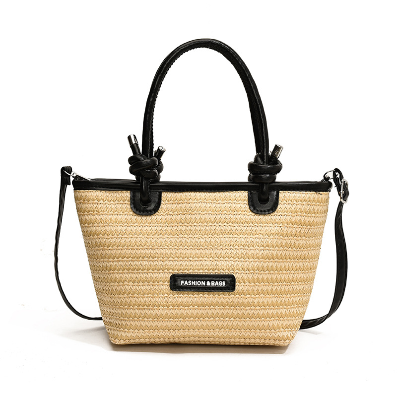 2026 New Summer Beach Bag Boho Woven Rattan Handbag for Women, Lazy Style Crossbody Shoulder Bag & Small Bucket Tote