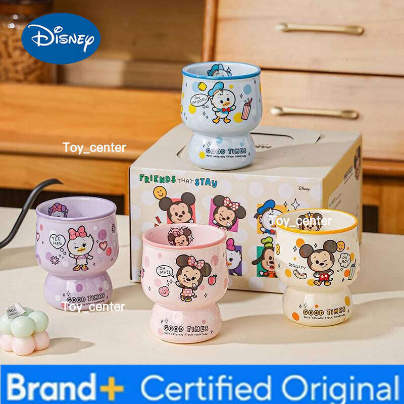 Disney Cartoon Milk Water Cup Ceramic Mugs Coffee Household Simple Cute 4pcs Box Cups Beautiful Gift Free Shipping H260205