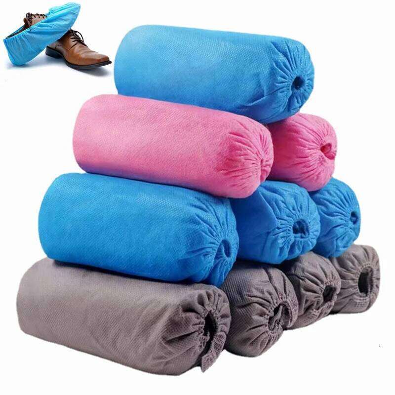 100PCS Disposable Shoe Covers Non Slip Overshoes Dustproof Durable Booties Protectors for Workplace Outdoor Rainy Carpet Floor S260204