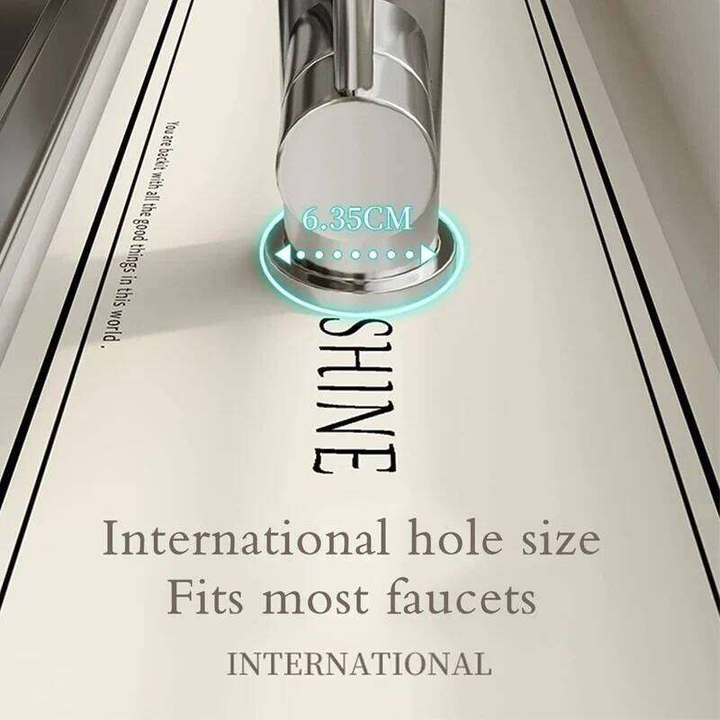 Diatomaceous Earth Faucet Drain Absorbent and Drying Countertop Sink Splash Mat, Kitchen Accessories