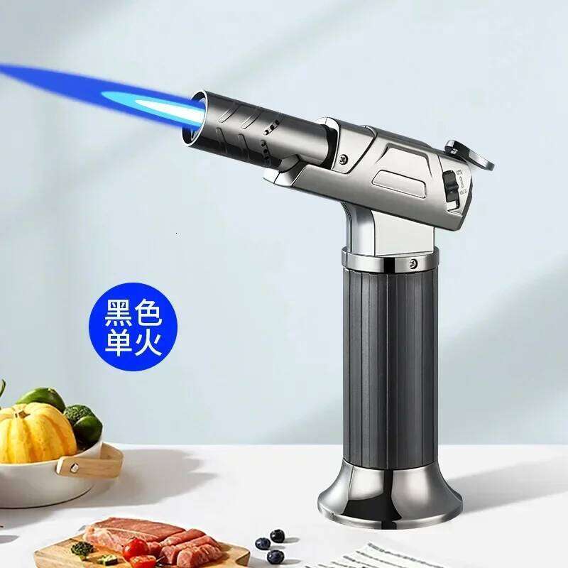 Windproof Large Flame Torch Gun Lighter Welding Cigar Kitchen Outdoor BBQ Barbecue Men's Ignition Tools Wholesale S260207