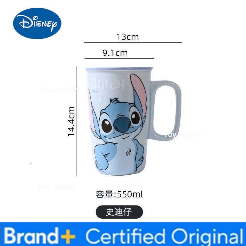 Disney Anime Stitch Boys and Girl High-Looking Fashion Cartoon Creative Pattern Couple Milk Drinking Coffee Ceramic Mug Birthday Gifts H260205