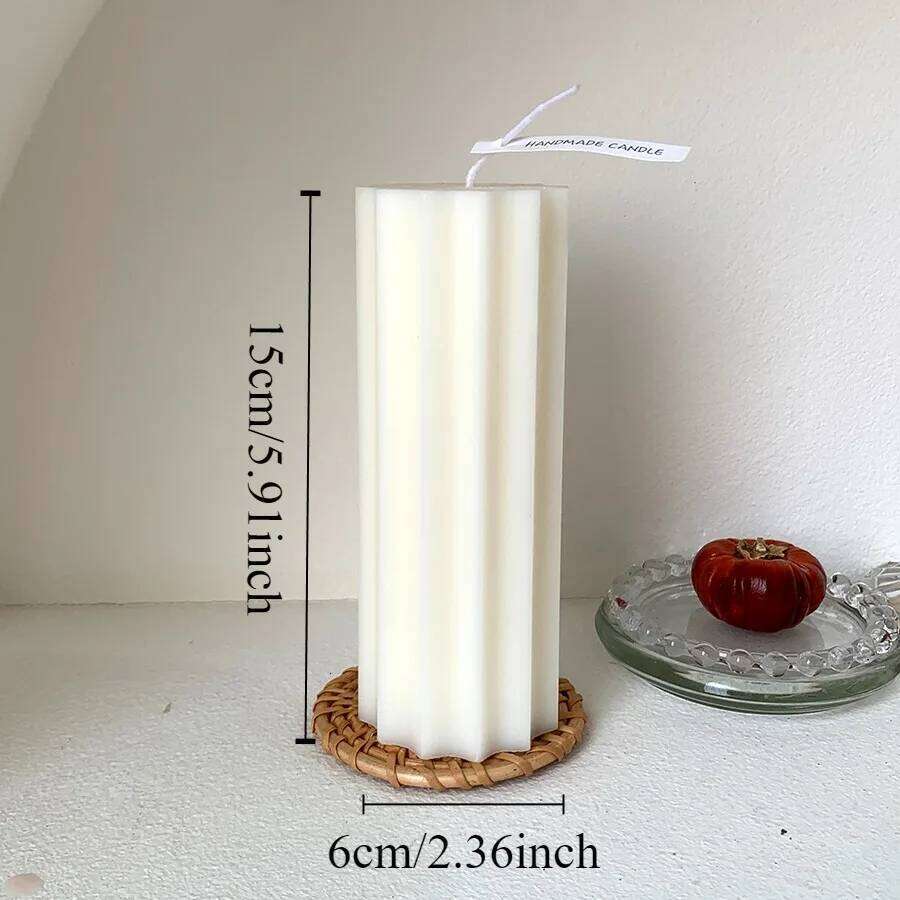 1pcs style cylindrical smokeless candle for wedding, party, birthday Nordic home decoration, bedroom S260204