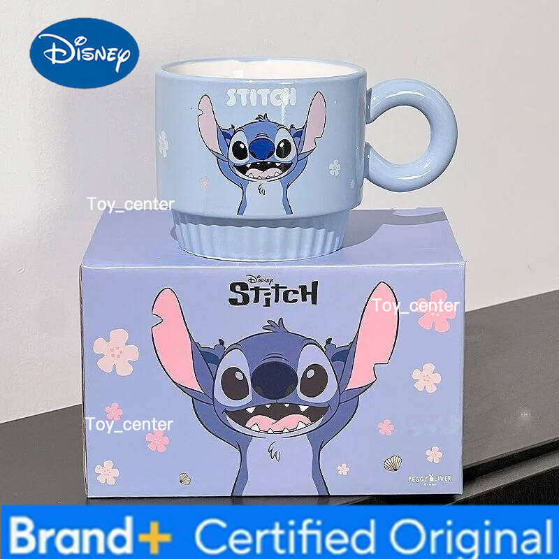Disney Anime Stitch Mug Style Girls Couple Household Use Ceramic Birthday Gift Good Looks Cute Kawaii Niche New Year H260205
