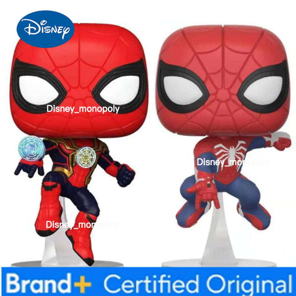 Disney Spiderman No Way Home in Integrated Black Gold Suit Vinyl Figure Collection Model Toys H260205