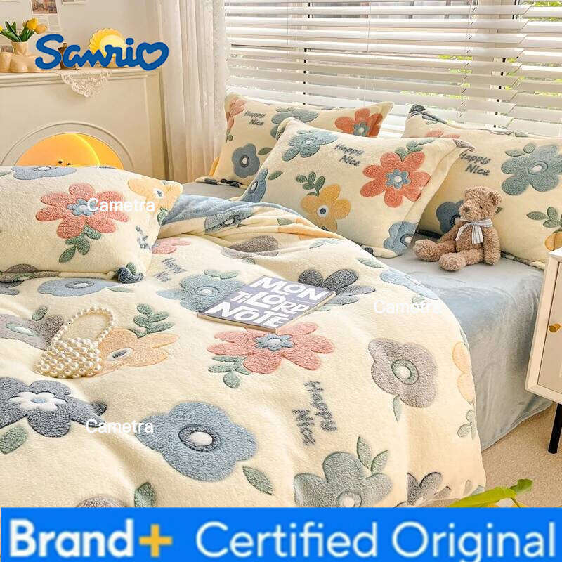 Sanrio 1pc Warm Quilt Cover Cartoon Style Duvet Velvet and Plush Winter housse de couette Home Comforter Covers No Pillowcase H260205