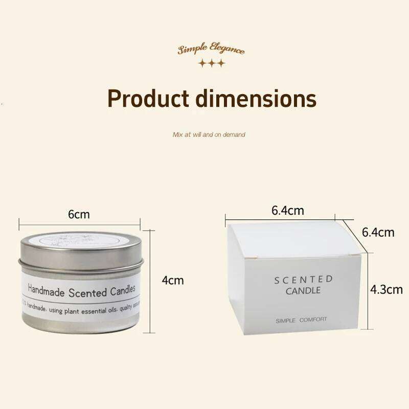 Canned Aromatic Dried Flower Soy Candle Ornament Home Wedding Party Room Office Fragrance Wax Scented Decorations Festival Gifts H260205