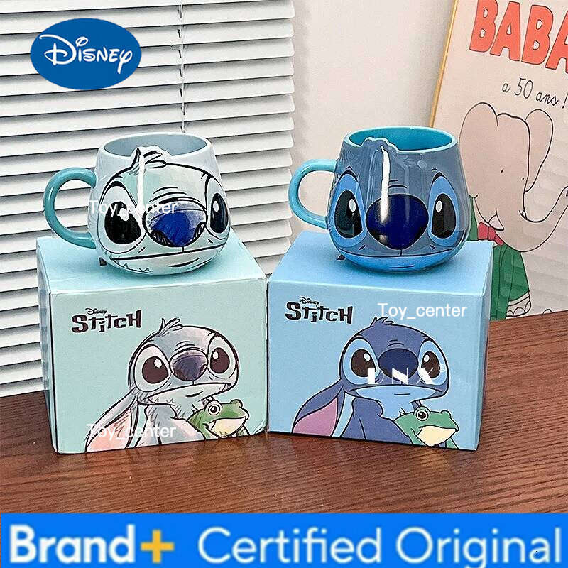 Disney Stitch Cartoon Mug Ceramic Cart Kawaii Home Furnishings Coffee Milk Cup Cute Holiday Birthday Gifts for Boys and Girl H260205