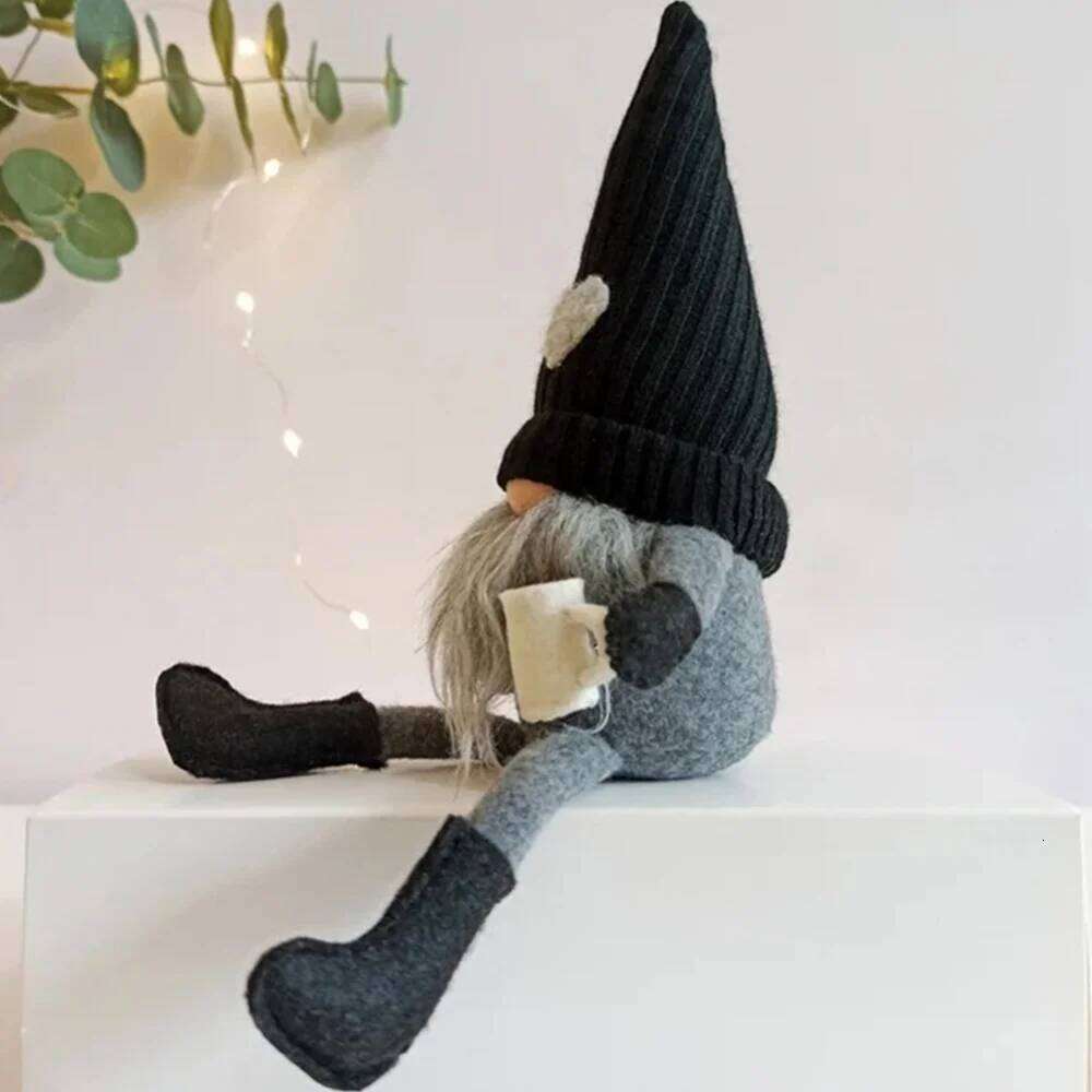 Gnome Dolls Plush Knitted Love Faceless Doll Christmas Farmhouse Kitchen Coffee Bar Decorations S260204