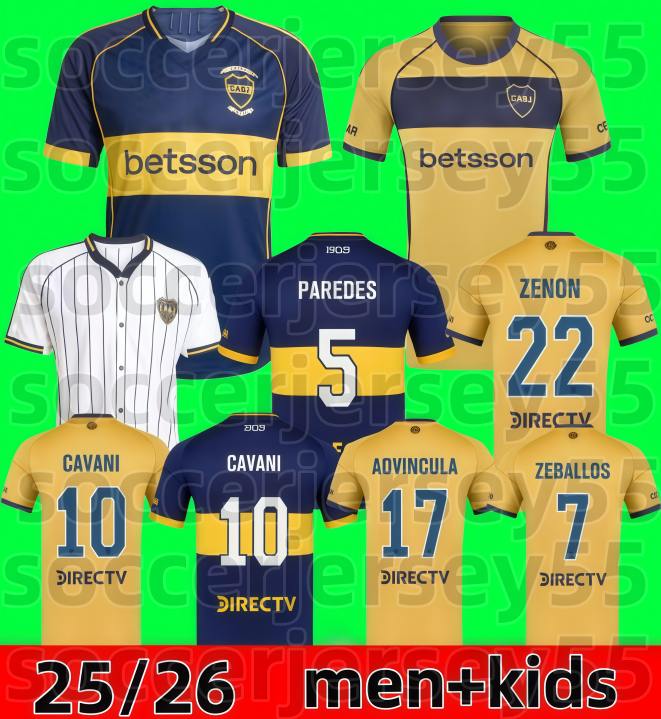 2025 26 California Boca Juniors MARADONA TEVEZ Football Suit CAVANI Home Men Set ALEXIS DE ROSSI 2025 Fans CARLITOS Third Football Children Set