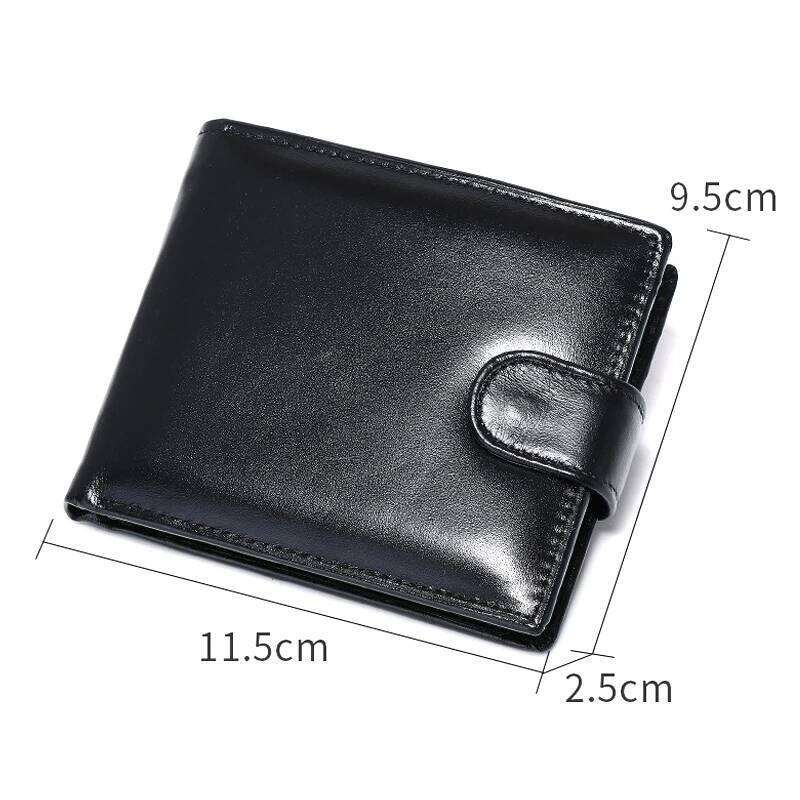 Mens with Coin Pocket Genuine Leather Wallet for Men Short Style Z260205