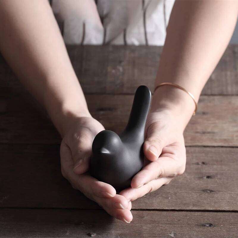 Bird Figurine 4 Sizes Nordic Ceramic Black White Animal Statue Jewelry Home Decoration Living Room Table Sculptural Ornament S260204