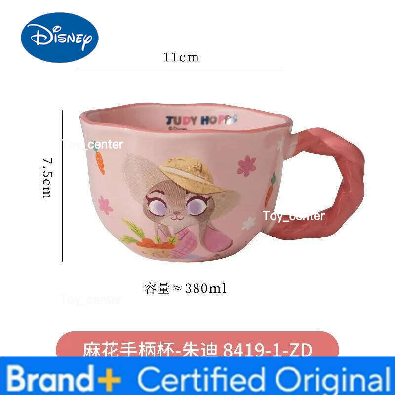 Disney Zootopia Cartoon Anime Couples Mug Cute Ceramic Tea Coffee Printing Milk Cup Set Home Decoration Kawaii Gift for Girls H260205