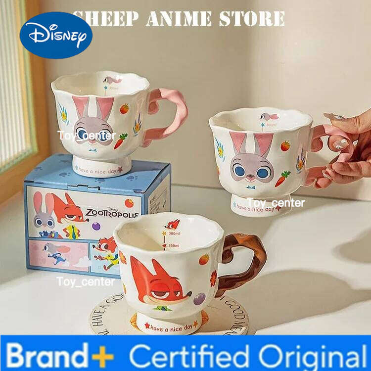Disney Original Judy Nick Mug Cartoon Classic Movies Couple's Water Milk Coffee Cup Fan Collection Children Birthday ChristmasGifts H2602051