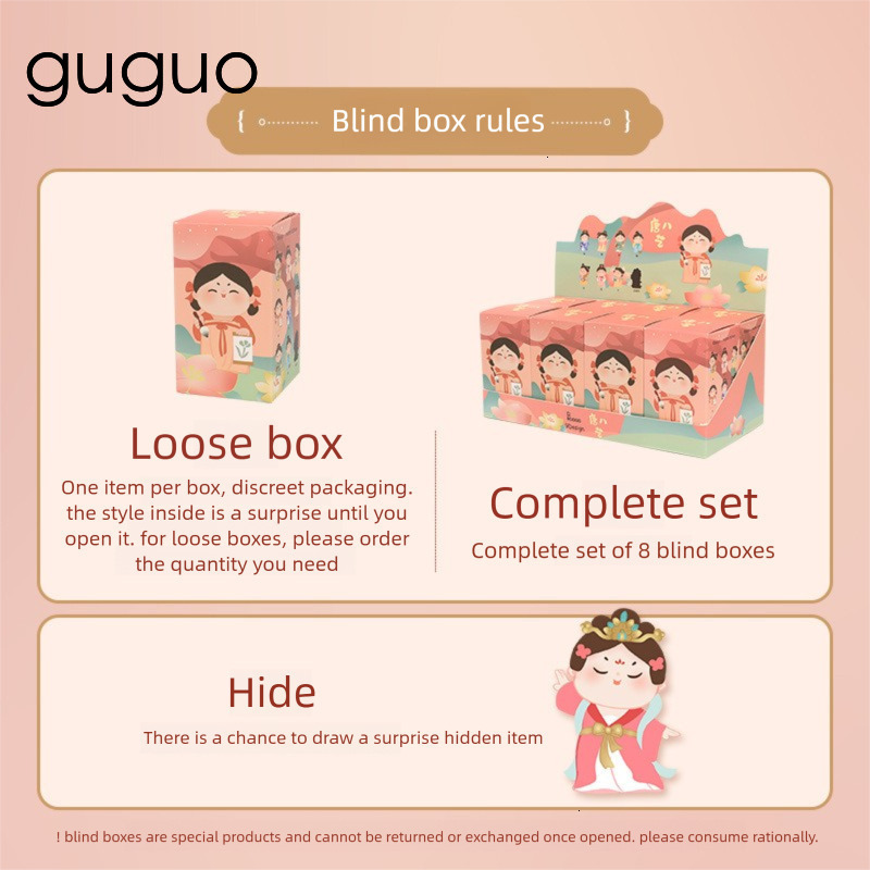 Guguo Free Shipping New Designer Bag Tang Dynasty Lady Blind Box Figurine Vinyl Decoration Handicraft Small Ornament Xi An Tourism Cultural Creative D