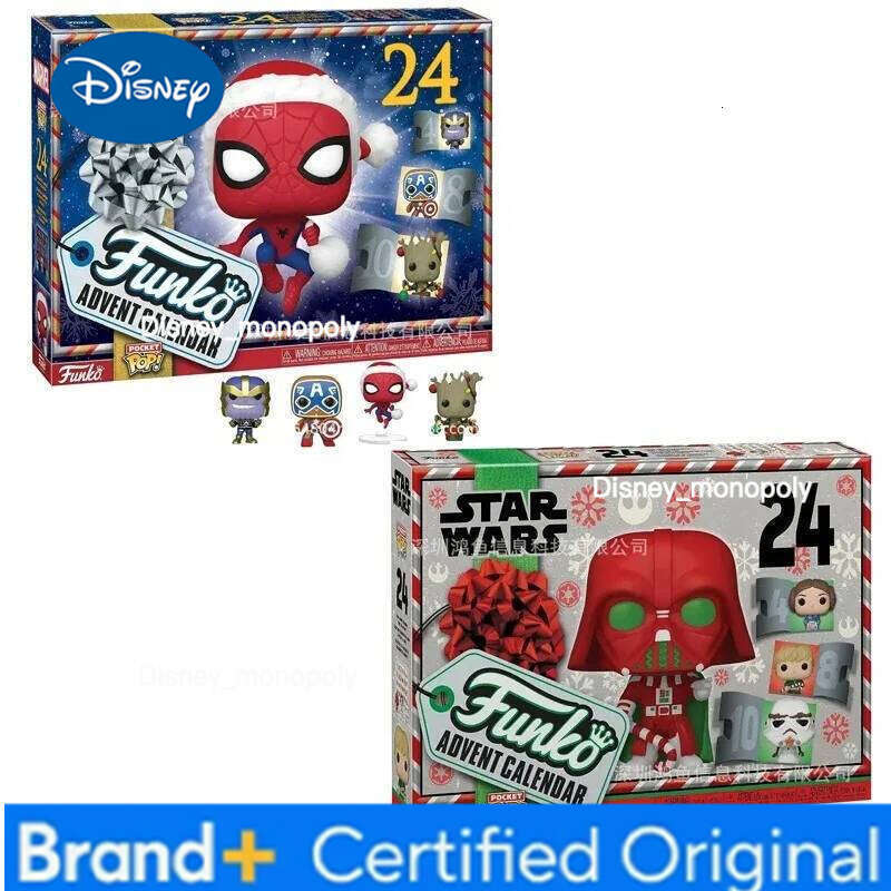 Disney In Stock High Quality Advent Calendar Random Box Desk Ornament Christmas Toy For Kid Toys Gift H260205