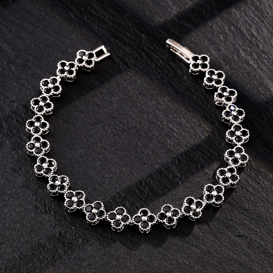 New Four-Leaf Clover Set Amazon Cross-Border Hot-Selling Colorful Zircon European and American Fashion Design Jewelry - view 3