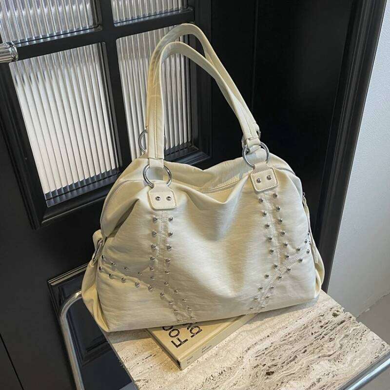 New Solid Color Nylon Zipper Shoulder 2026 High Quality Versatile Casual Tote Bags on Sale Large Capacity Sweet Women's Bag Y260204