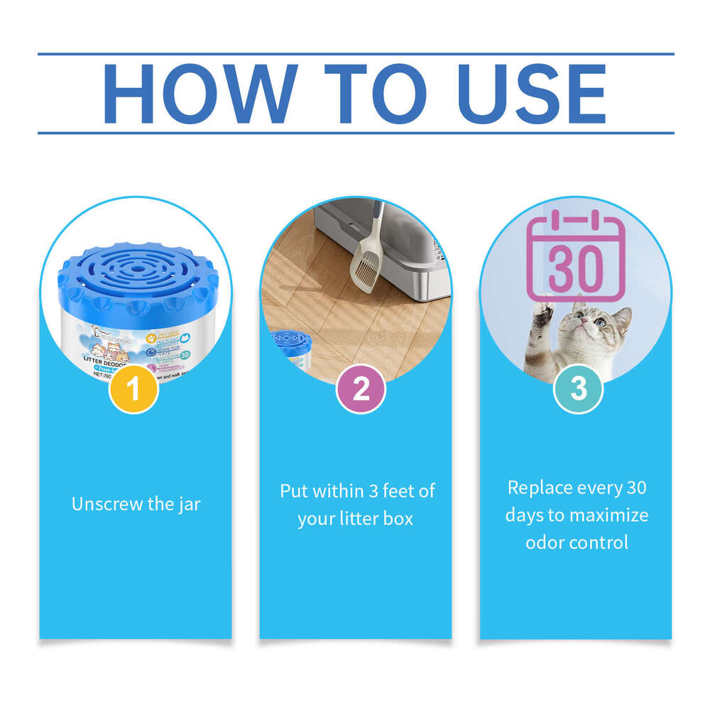 Yegbong Litter Deodorizer Box Waste Cat Urine Cleaner Odor Freshener Mild Ingredients Toilet Deodorizing Gel S260203