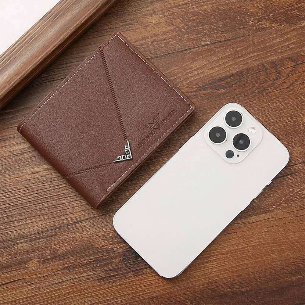 New Men PU Leather Wallets Men's Short Causal Purses Male Folding Wallet Coin Card Holders High Quality Slim Money Bag Z260205