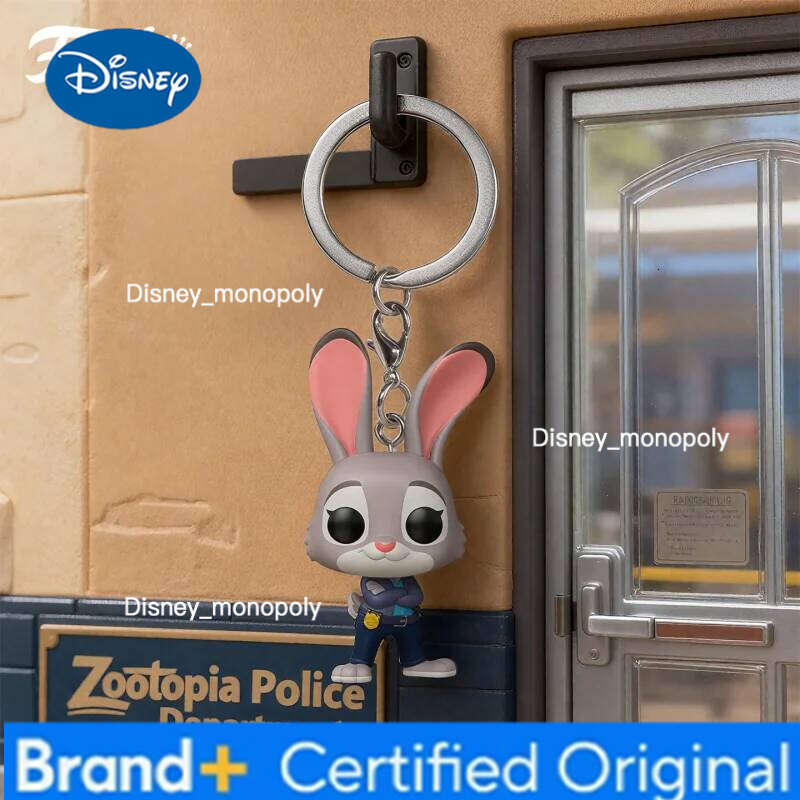 Disney Funko Pop Zootopia Keychain Judy Hopps Nick Wilde Action Doll Model Backpack Pendant Decoration Anime Collection Fan Gift H260205