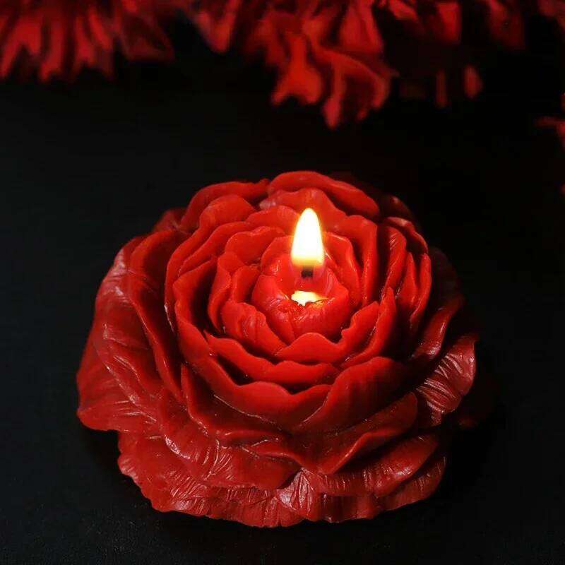 Low Temperature Candles Wax Rose Heart Candle 42 to 48 Degrees Peony Scented Decorative Waxs Valentine's Day Creative Gift S260204