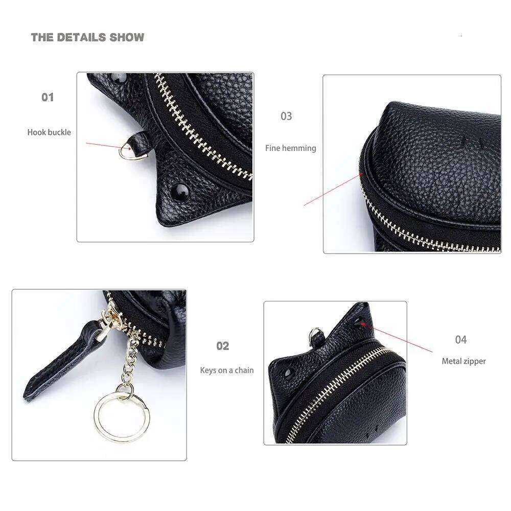 Cute Genuine Leather Purse Zipper Cartoon Frog Design Coin Wallet Multi-Functional Card Holder Women's Accessories Z260205 - view 3