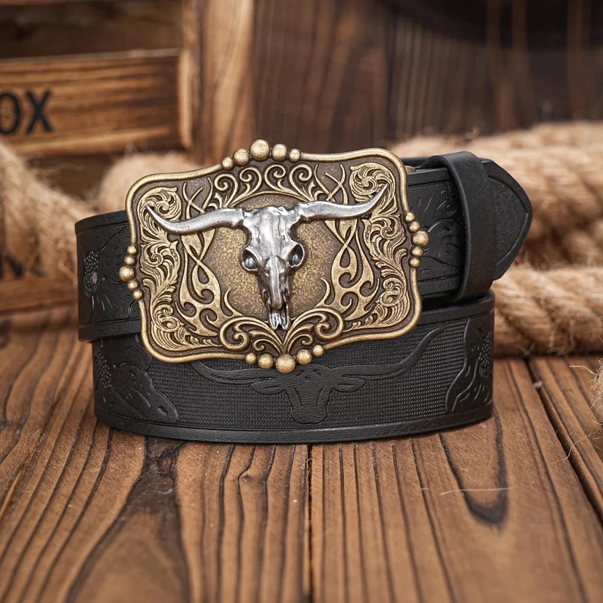 Womens Mens Western Belt Cowboy Cowgirl Country Belt for Jeans Pants Christmas Gift 260124