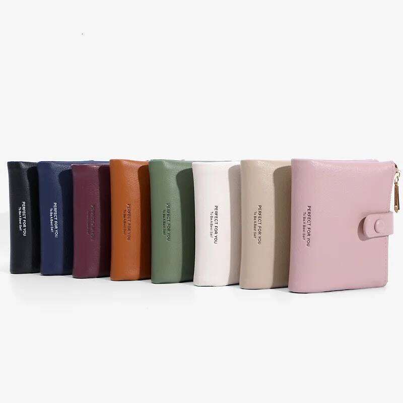 Fashionable Ladies Wallet Simple PU Coin Purse Multi-Slot Card Holder Zipper Clutch for Women Carteras Mujer Billeteras Dama Z260205