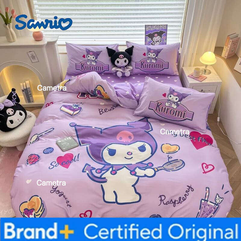 Sanrio New Creative Cartoon Merchandise Duvet Cover Merry Christmas Bedding Set Queen King Full Size Holiday Bedroom Teens Women H2602051
