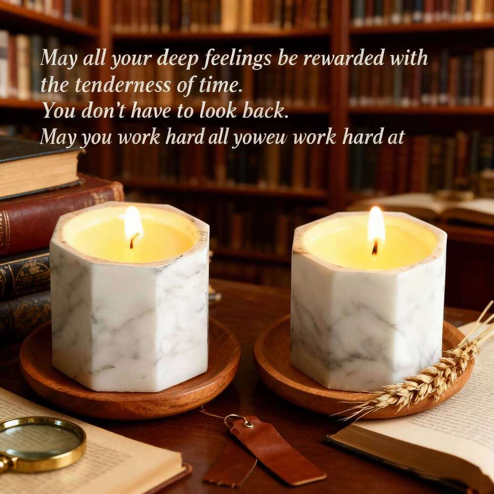 Aesthetic Water Ink Candle - Handmade Gypsum Cup, Hot Trend Home Decor Gift for Birthday, Relaxing Bedroom Aromatherapy, Soothin H260205