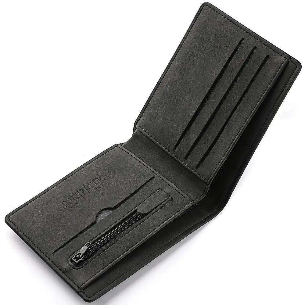 Men Multi-card Slot Wallet Fashion PU Leather Folding Coin Purse Large-capacity Money Bag Z260205