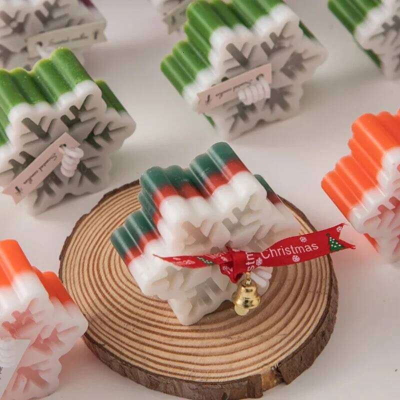 Christmas Snowflake Aromatherapy Candle Accessories Hand-Made Romantic Atmosphere Creative Home Decorations With Gifts Ornaments S260204