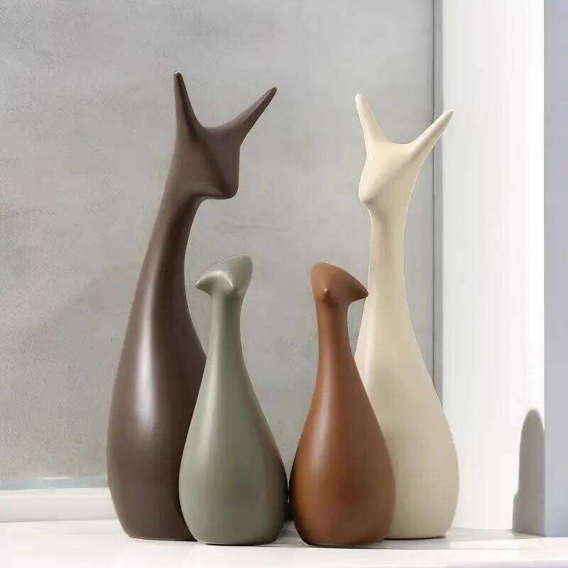 Nordic Modern Minimalist Home Ceramic Crafts Living Room Wine Cabinet Decoration Wedding Children Birthday Gift S260204