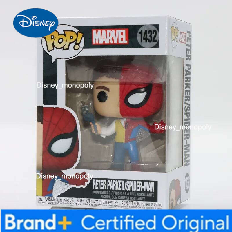 Disney Funko Pop Original MARVEL Spider Man Peter Parker Action Figures Toys for Boys Birthday Gift Collectible Model Ornaments H2602051